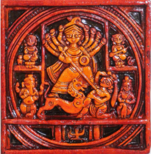 টেরাকোটায় দেবী দুর্গা